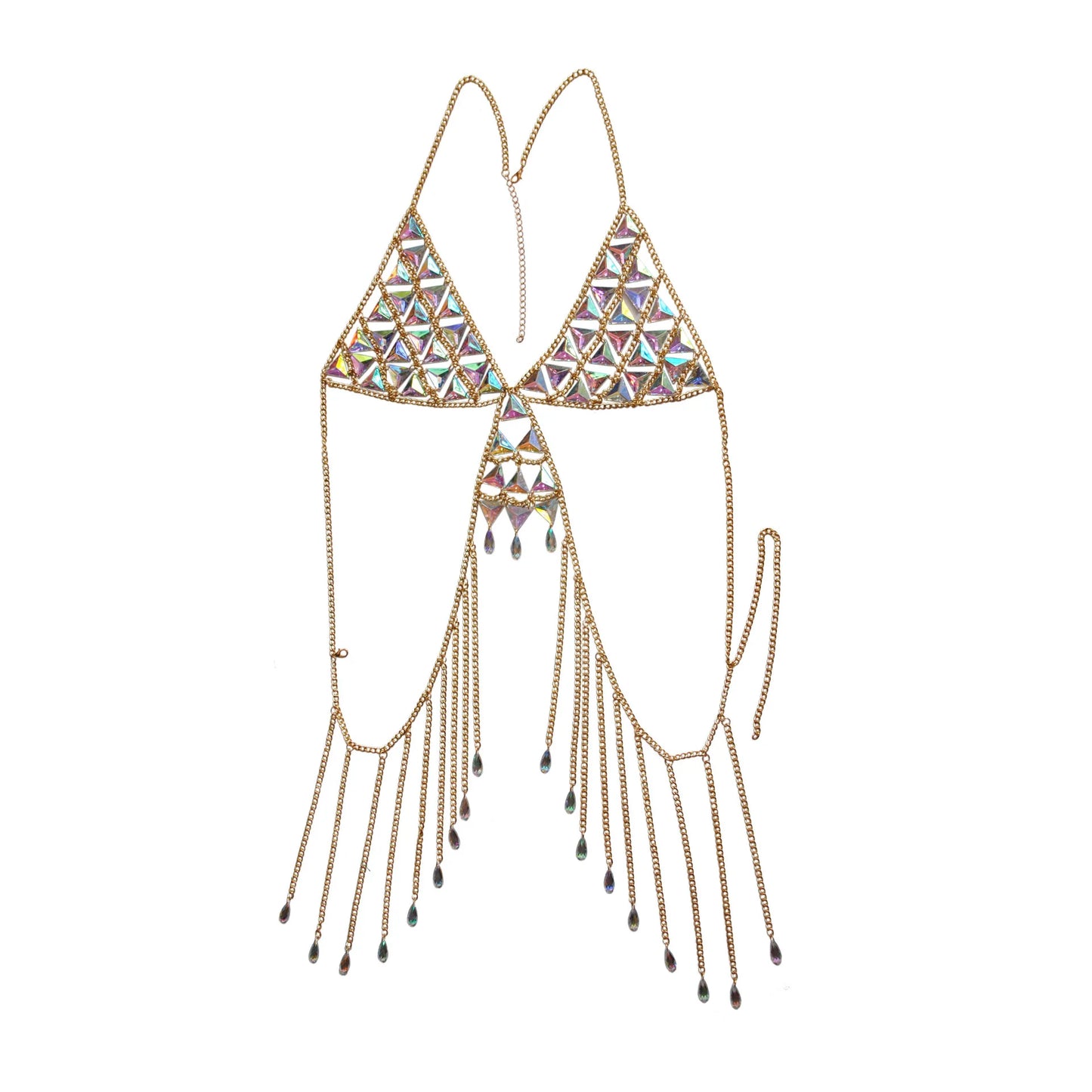 Strass-Tanktop mit Fransen